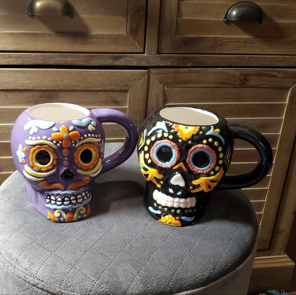 Day Of The Dead Sugar Skull Mugs